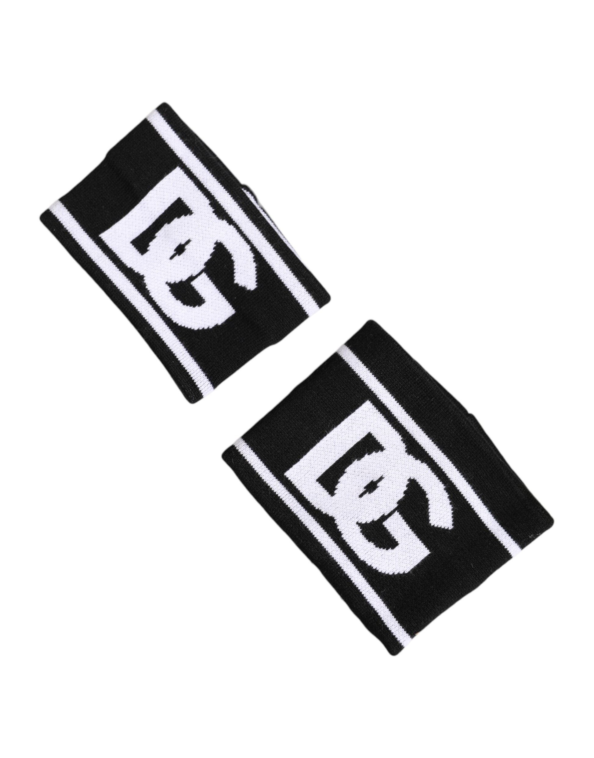 Black White DG Logo Cotton 1 Pair One Wristband