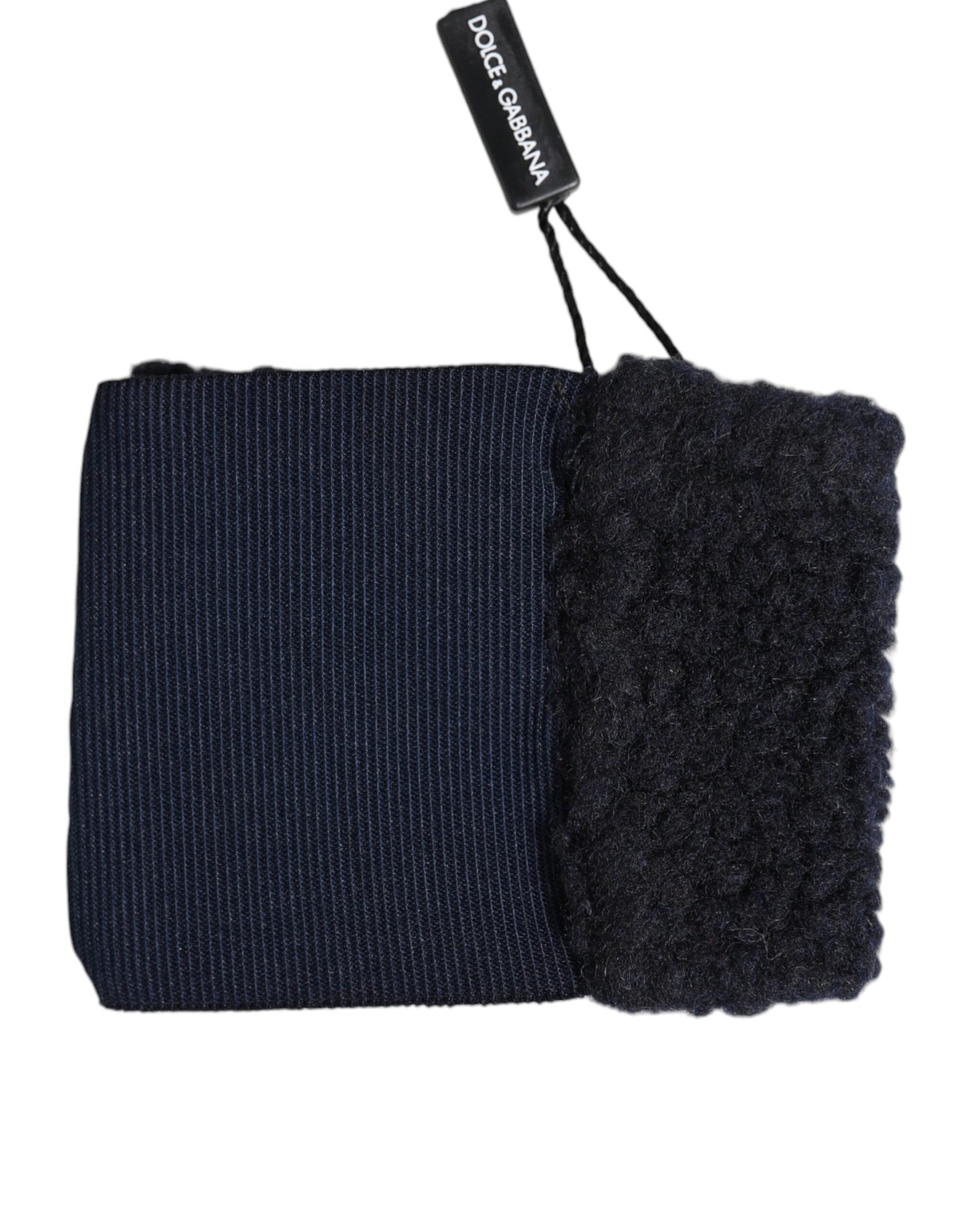 Black Polyester Logo Plaque Men One Size Wristband