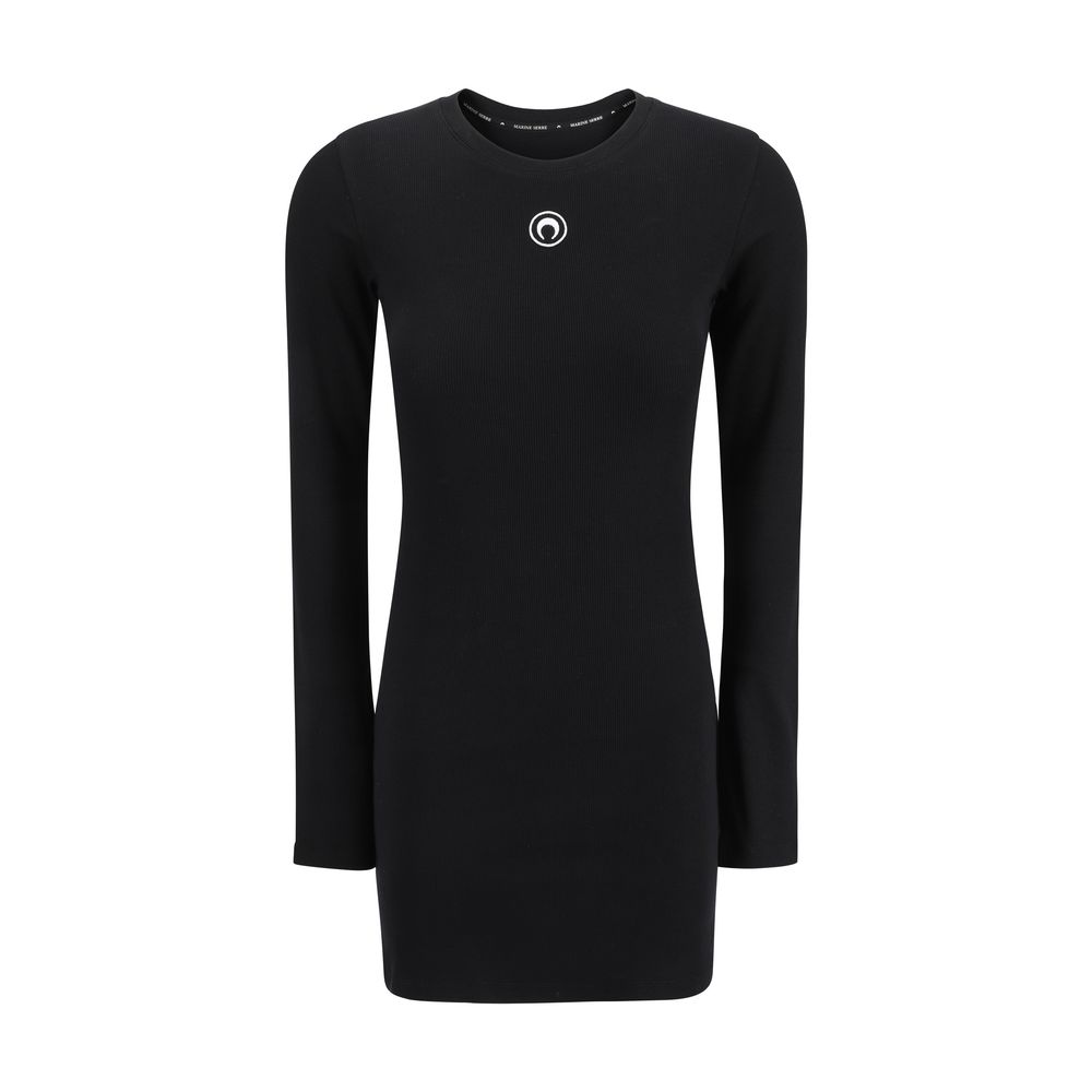 Black Cotton Casual Dress