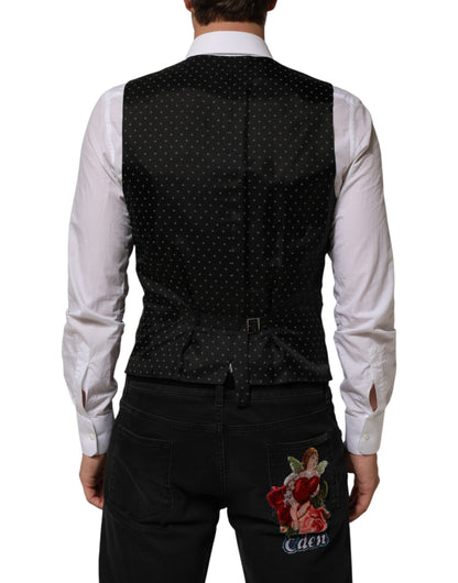 Black Wool Dress Formal Men Waistcoat Vest