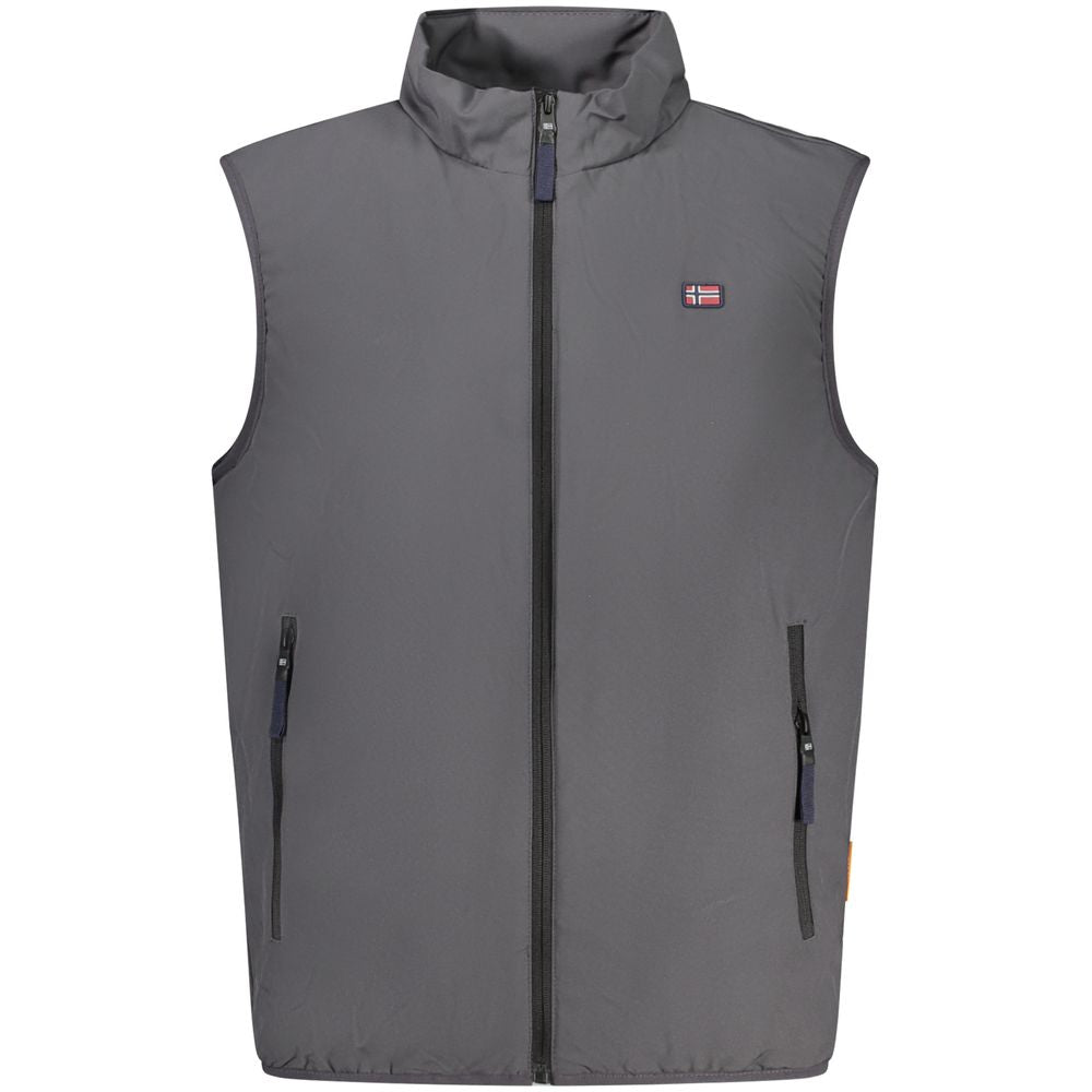 Grigio Polyester Men's Jacket