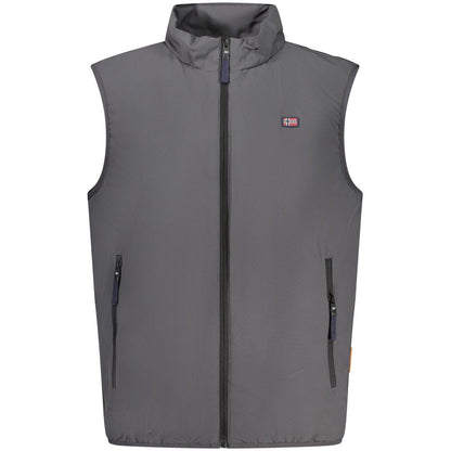 Grigio Polyester Men's Jacket