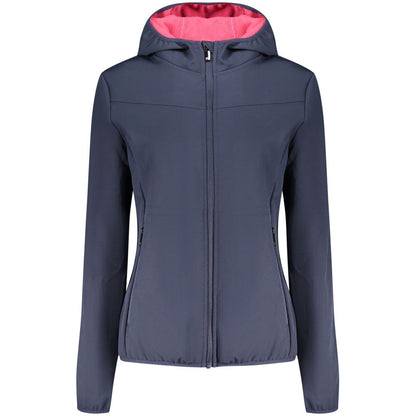 Blue Polyester Women Jacket
