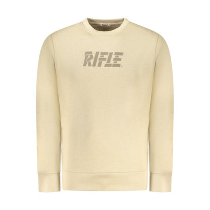 Beige Cotton Men Sweatshirt