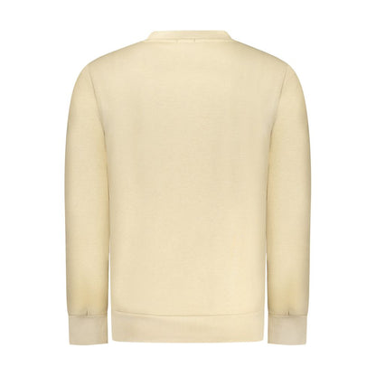 Beige Cotton Men Sweatshirt
