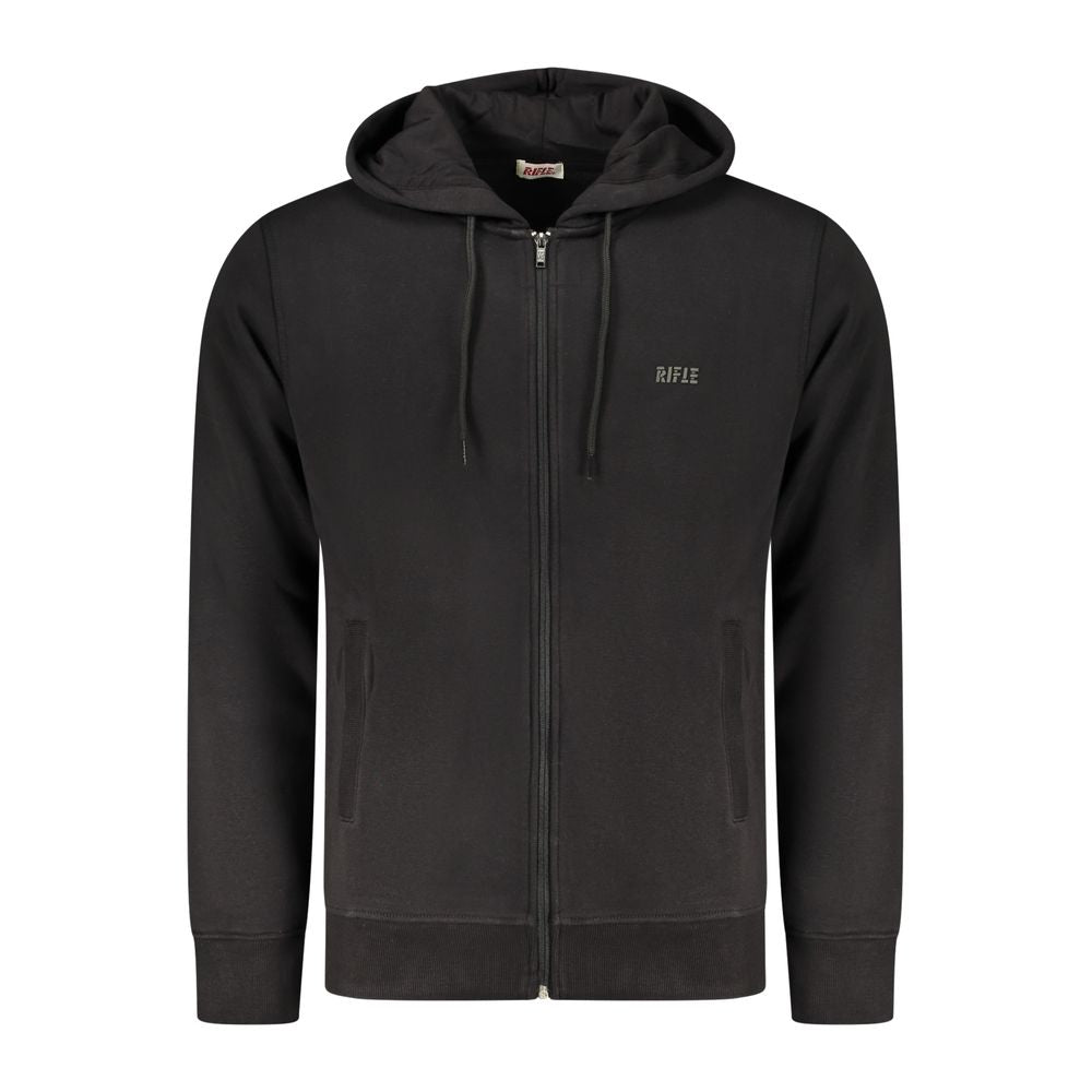 Black Cotton Men Sweater