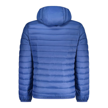 Blue Polyamide Men Jacket