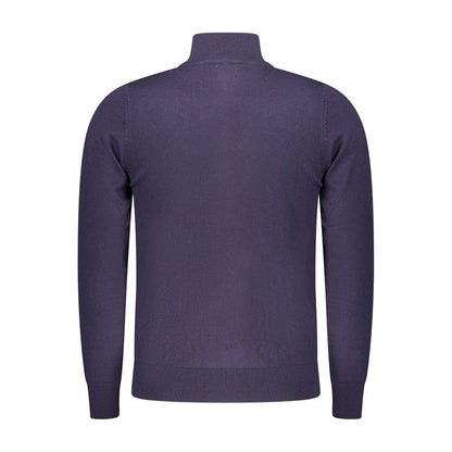 Blue Wool Men Sweater