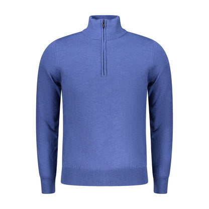 Blue Wool Men Sweater