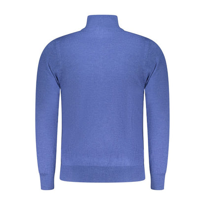 Blue Wool Men Sweater
