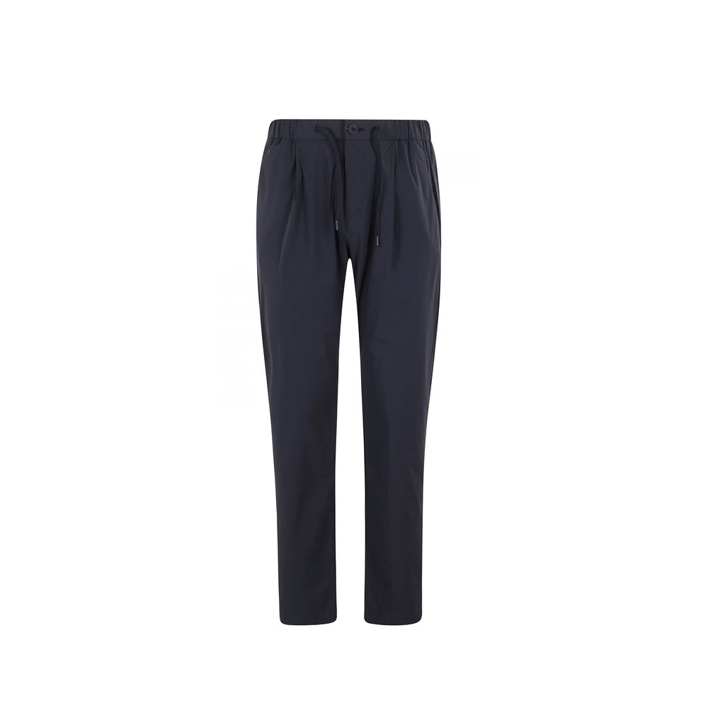 Blue Wool Casual Pants