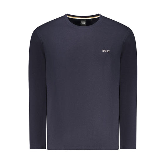 Blue Cotton Men Sweater