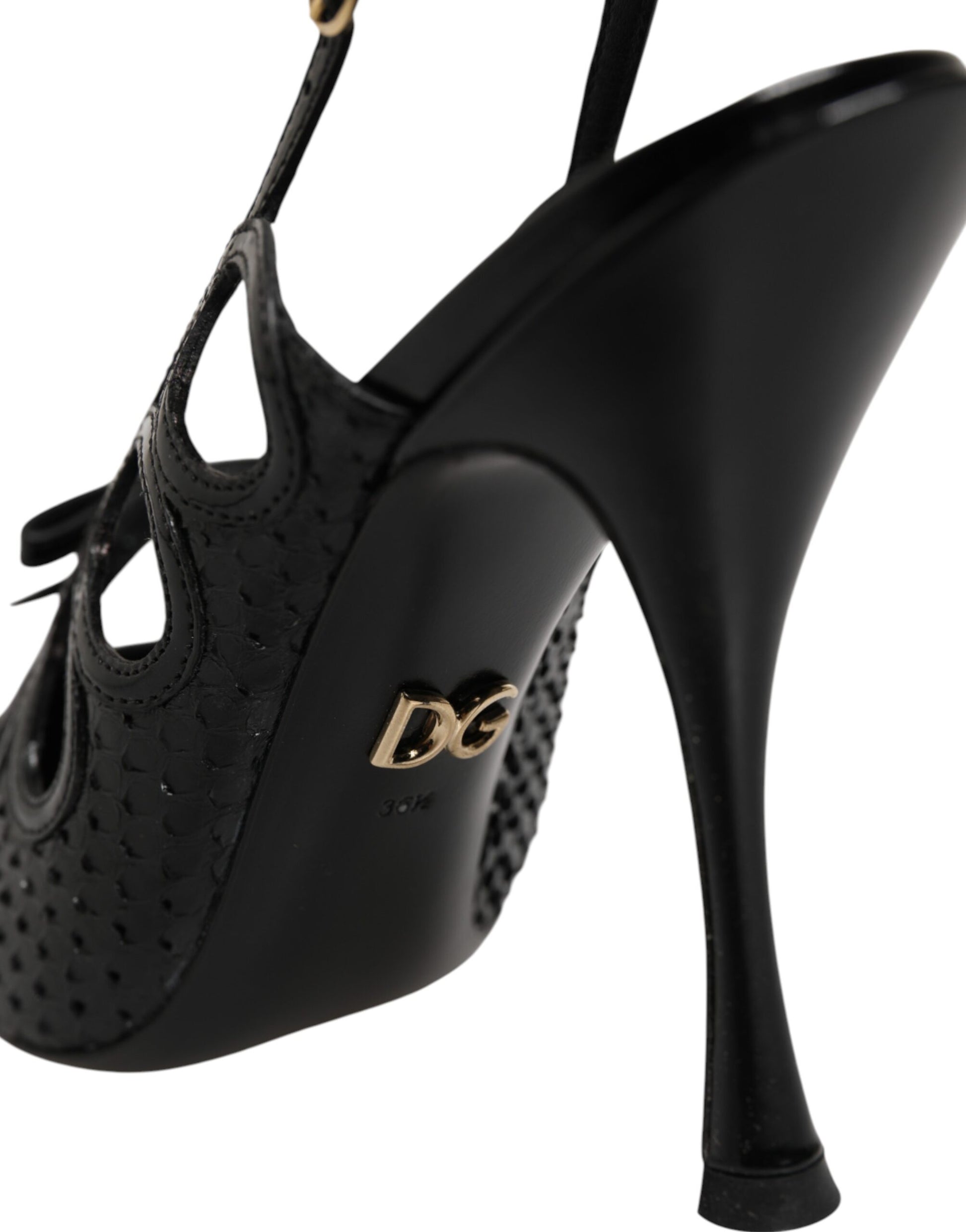 Leather High Heels Slingback Shoes