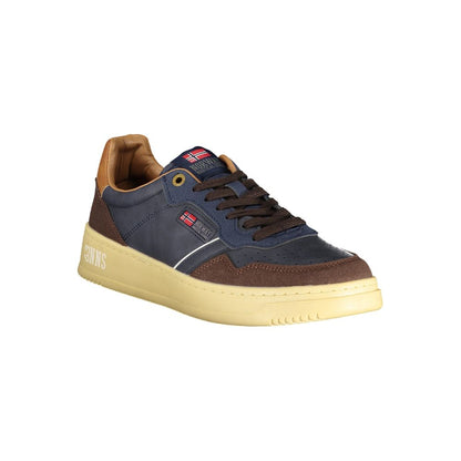Blue Polyester Men Sneaker