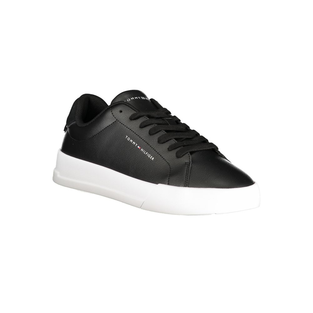 Black Leather Men Sneaker