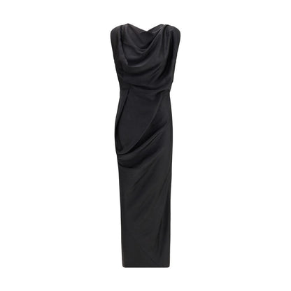 Black Polyester Cocktail Dress