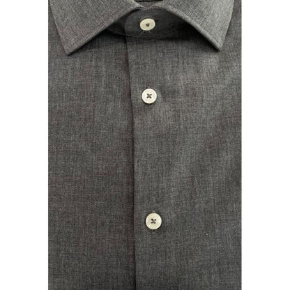 Gray Cotton Men's Shirt