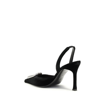 Black Calf Leather Bos Taurus High Heel Pumps