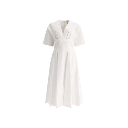 White Cotton Casual Dress