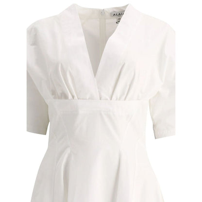 White Cotton Casual Dress