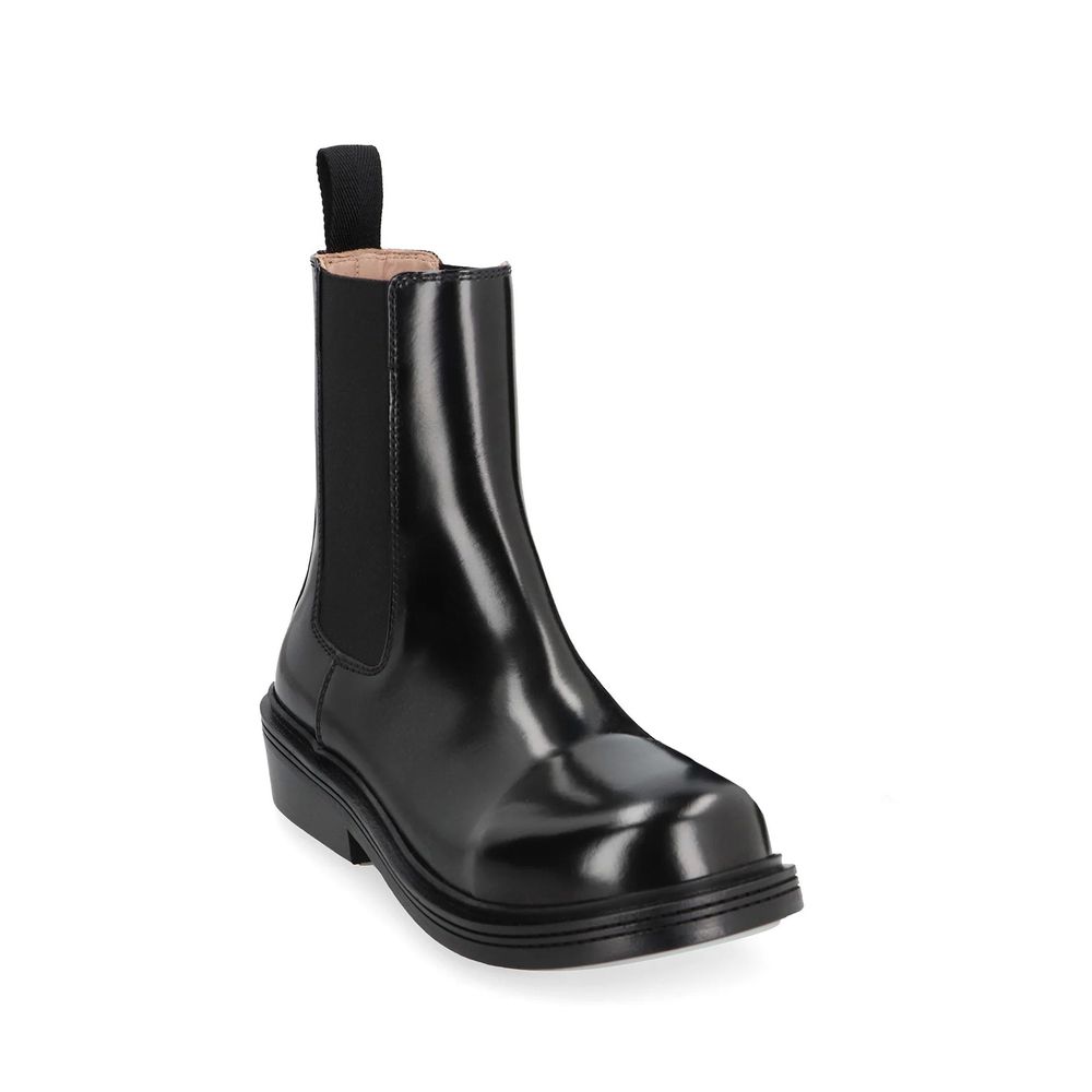 Black Calfskin Chelsea Boots