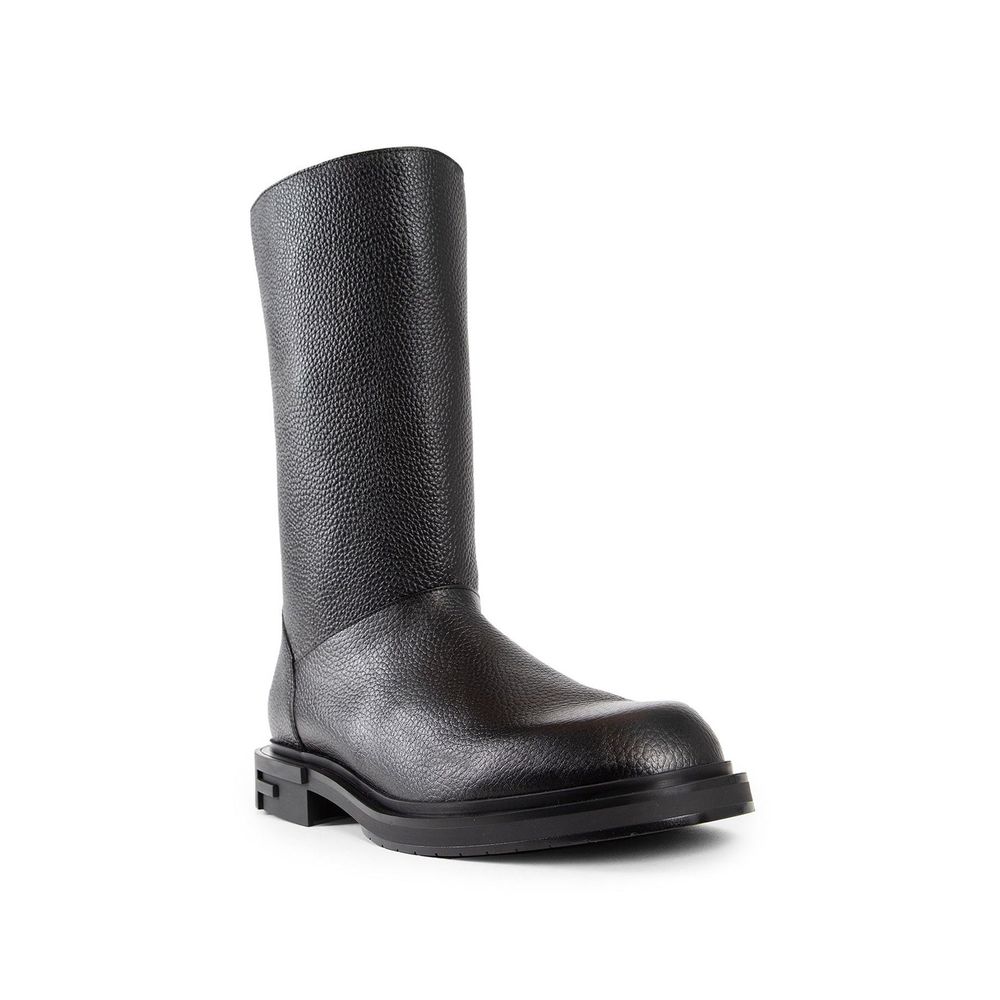 Black Calfskin Boots