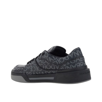 Black Cotton Low Top Sneakers