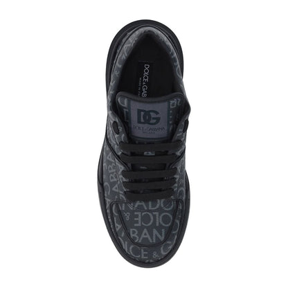 Black Cotton Low Top Sneakers