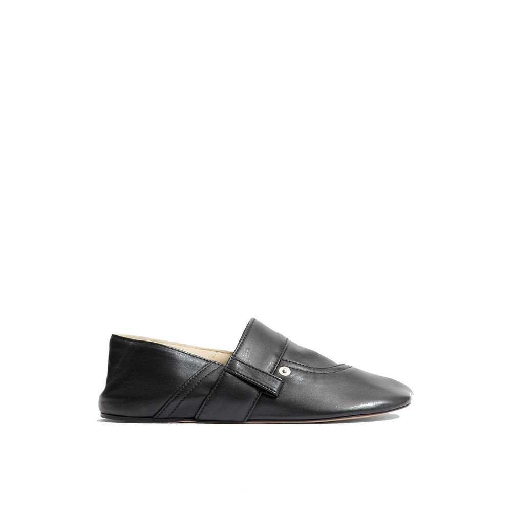 Black Calfskin Slippers