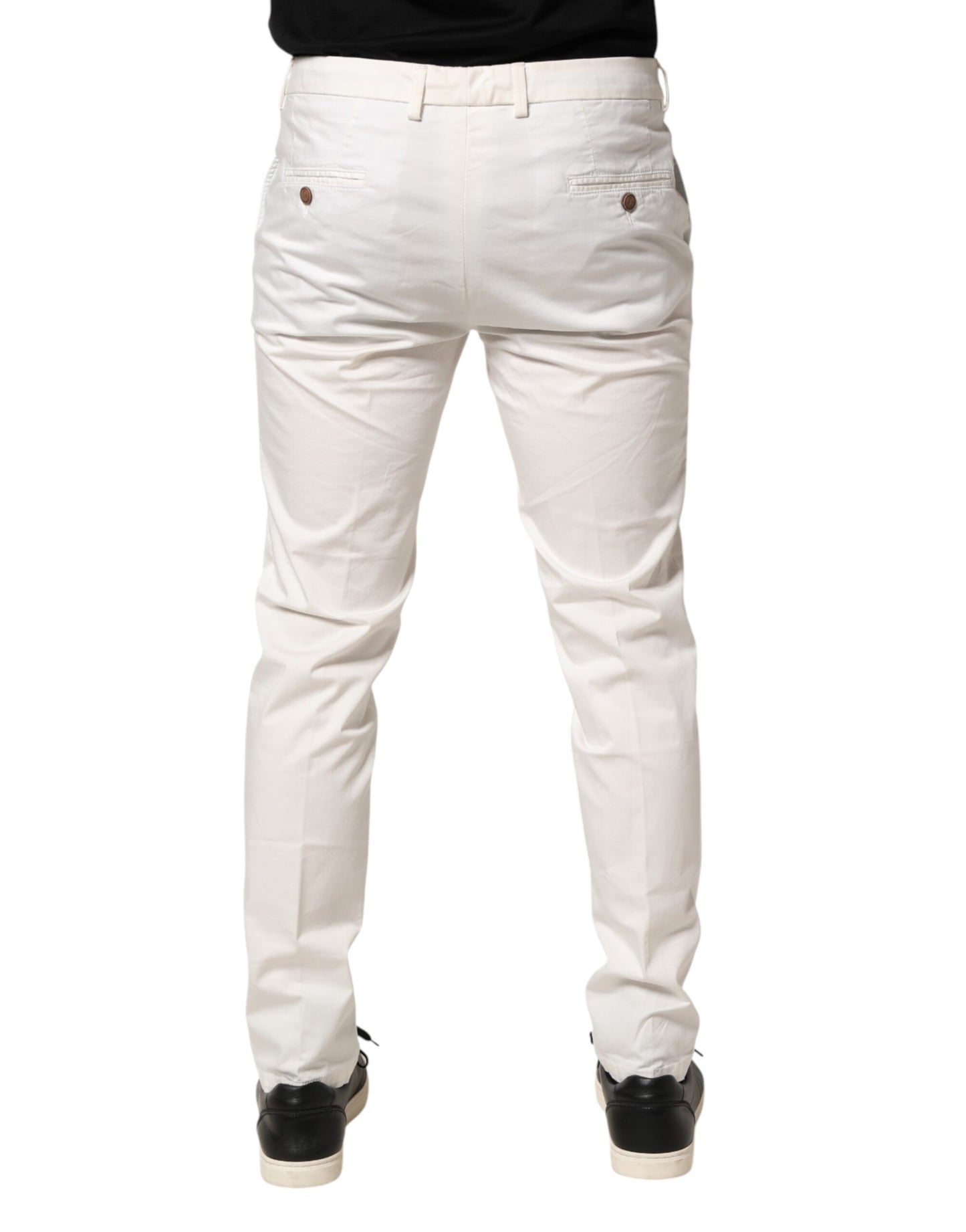 White Tapered Dress Formal Trouser Pants