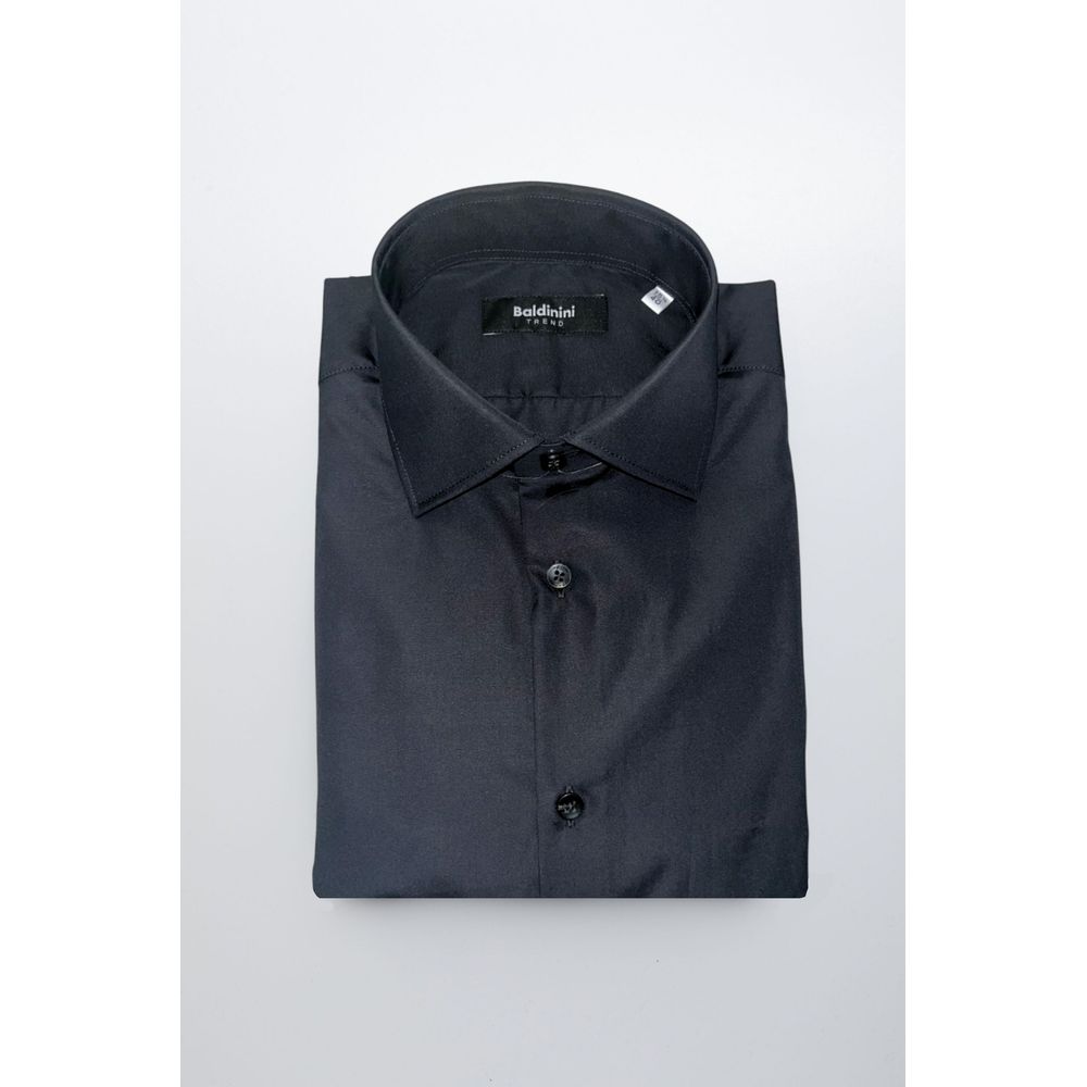 Black Cotton Men's Shirt