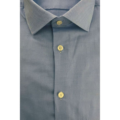 Light Blue Cotton Men Shirt