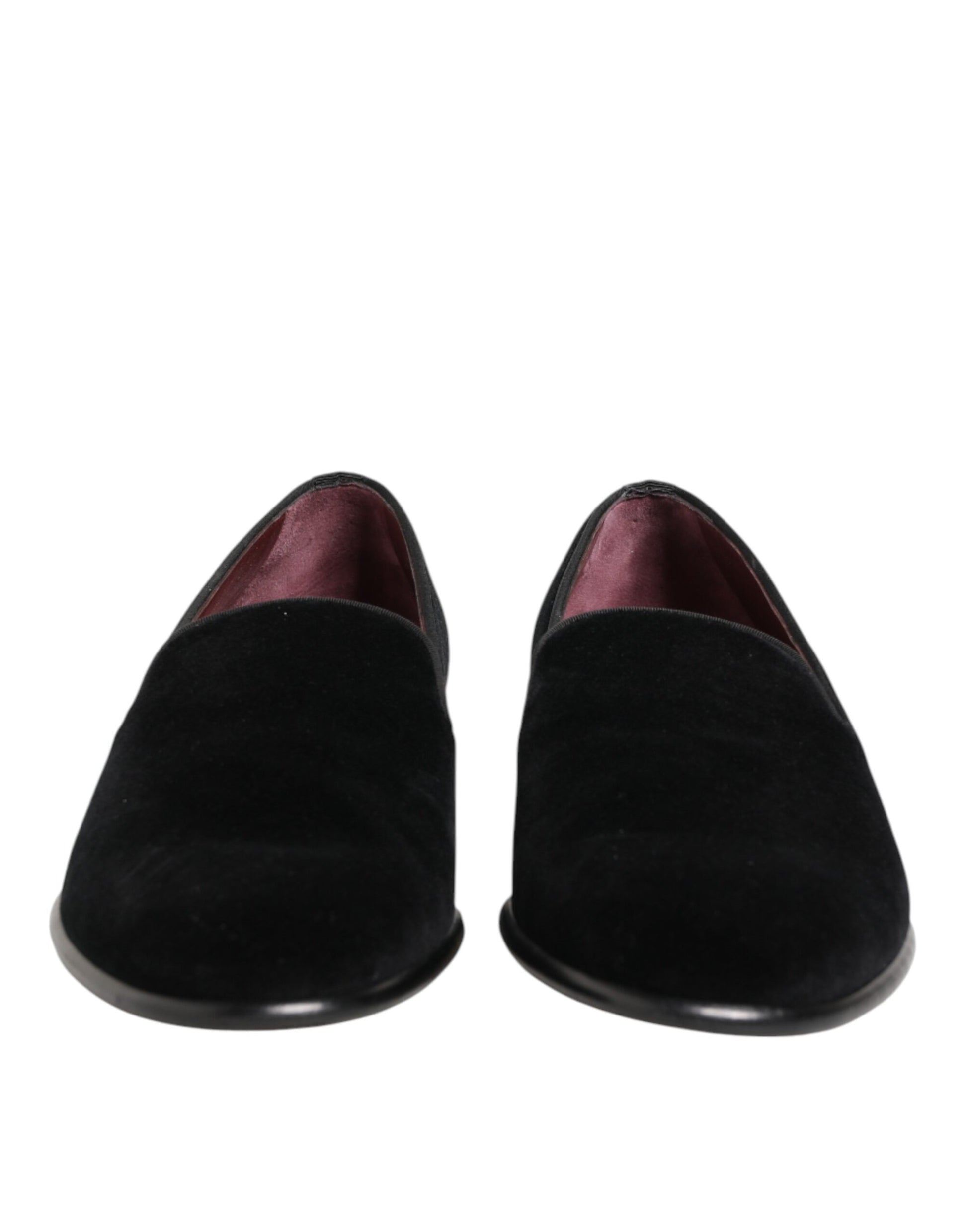 Black Leather Suede Slip On Loafer Dress Shoes