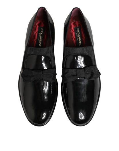 Black Leather Slip On Dress Men Loafers Shoes