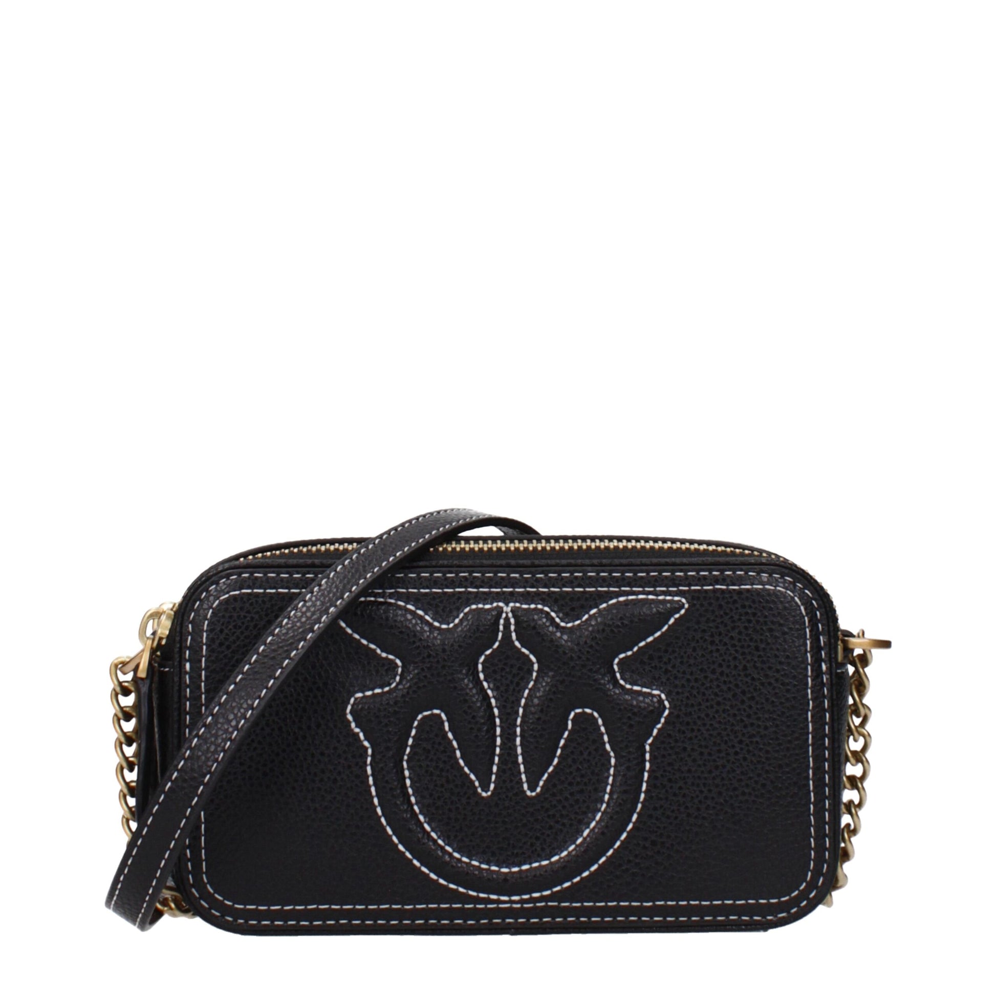 Black Leather Crossbody Bag