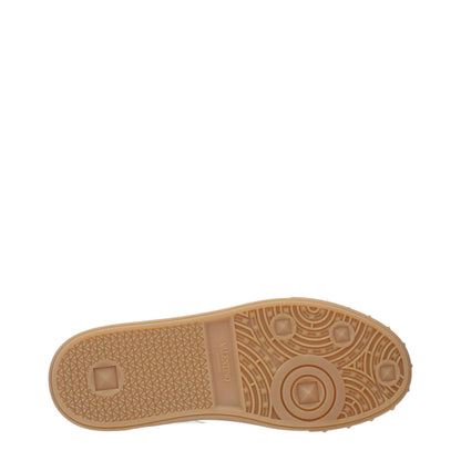 Beige Fabric Low Top Sneakers