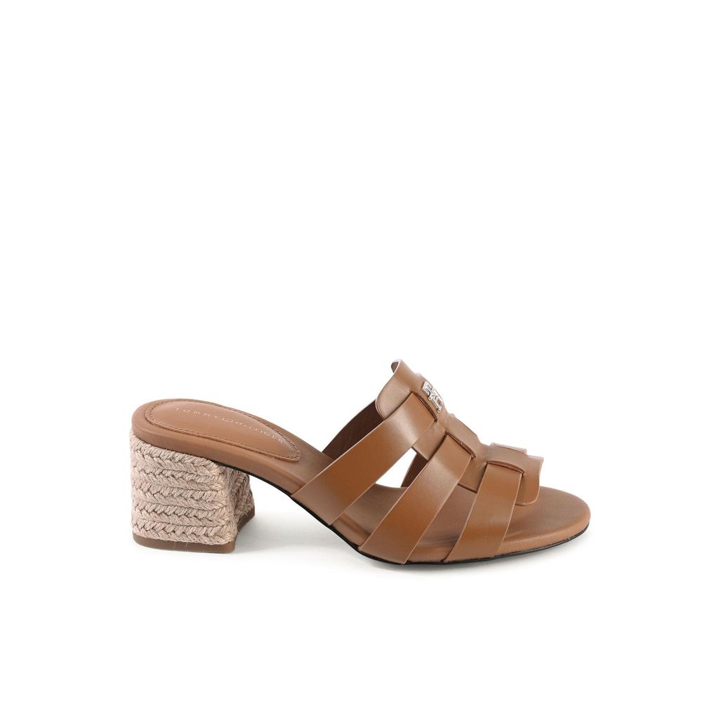 Brown Leather Platform Sandals
