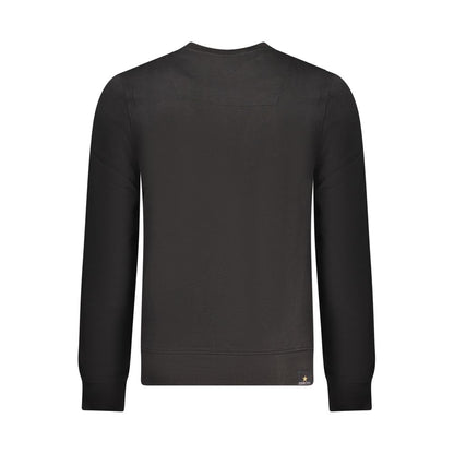 Black Cotton Men Sweater