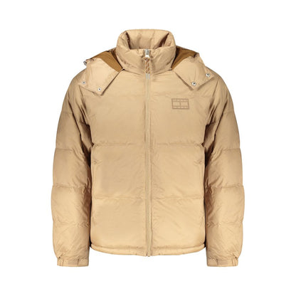 Beige Polyester Mens Jacket