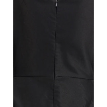 Black Cotton Casual Dress