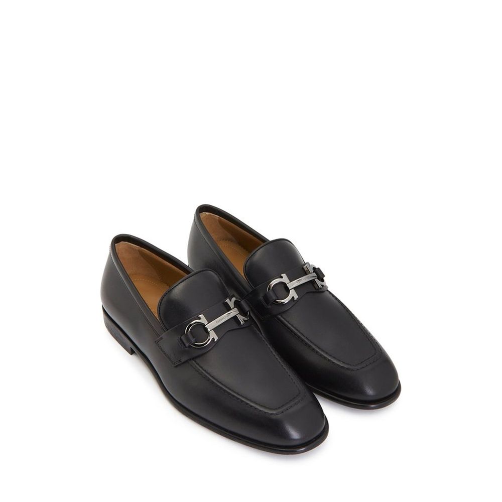 Black Calfskin Slip-On Loafers