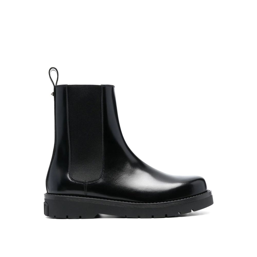 Black Leather Chelsea Boots