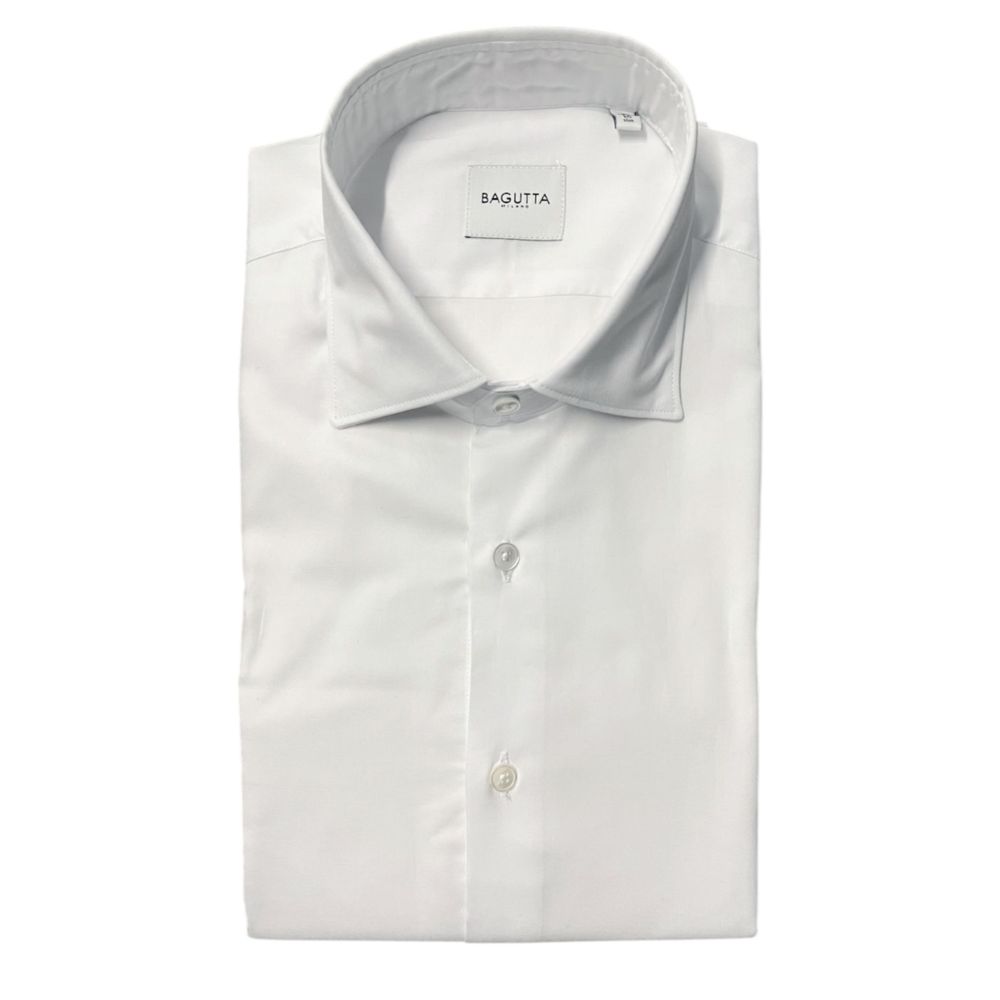White Cotton Men Shirt