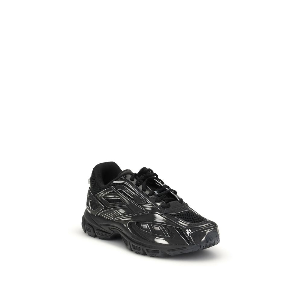 Black Polyethylene Athletic Sneakers
