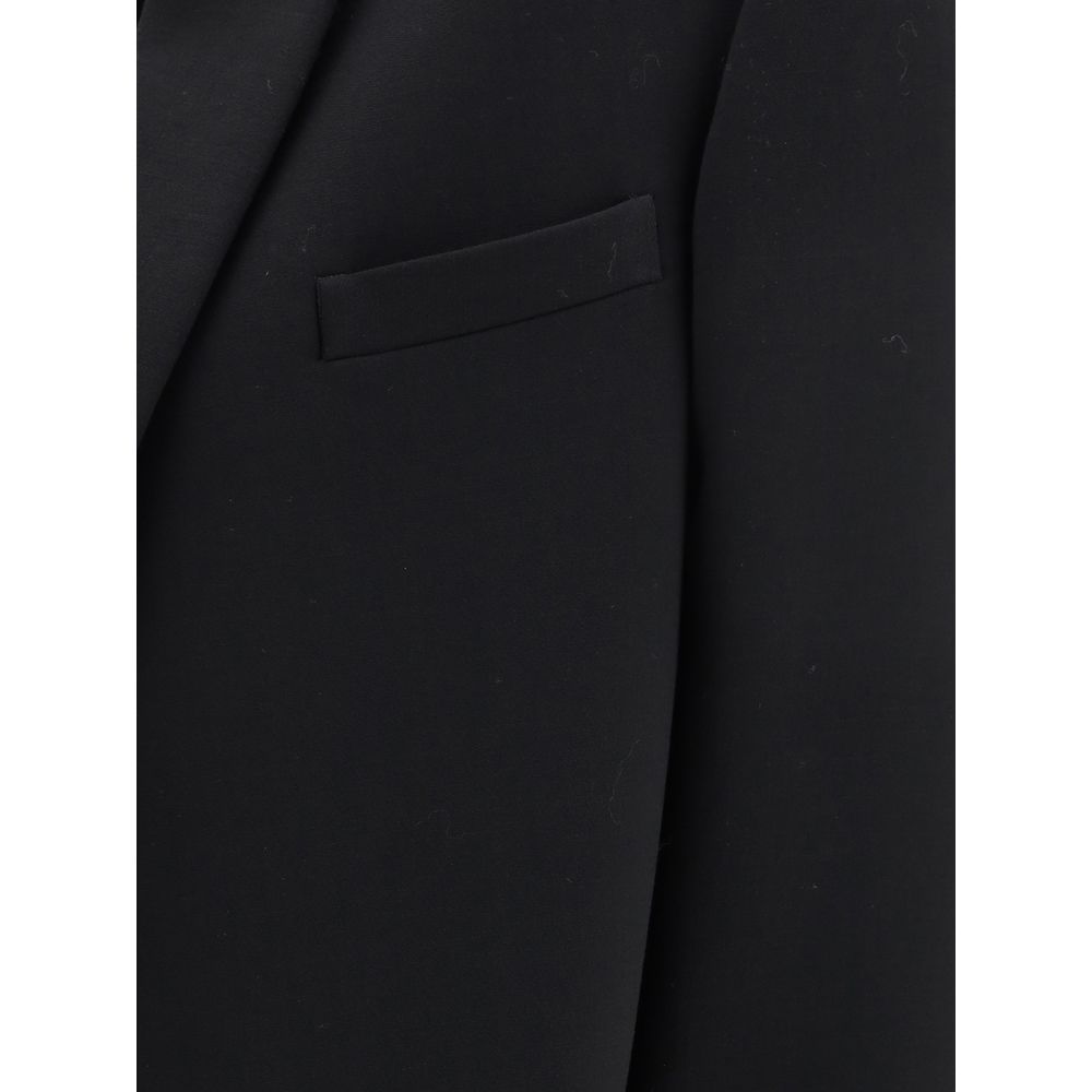 Black Fleece Wool Coat