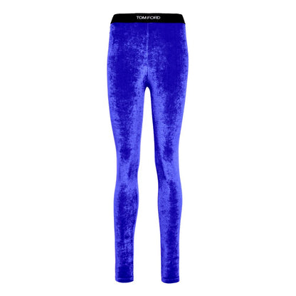 Blue Viscose Leggings