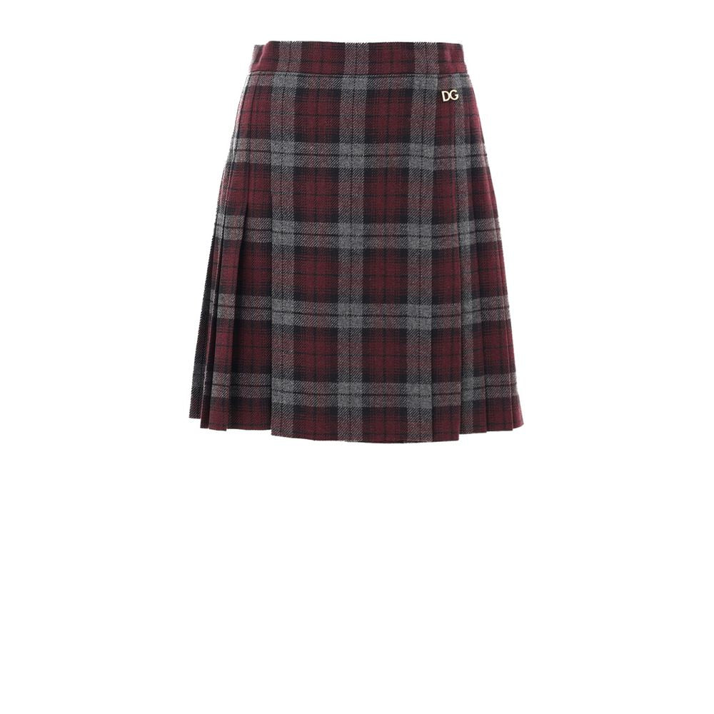 Bordeaux Wool Mini Skirt
