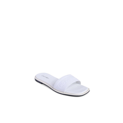 White Recycled Polyester Sandals