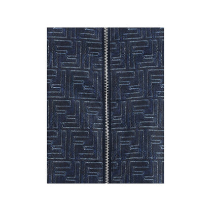 Blue Polyester Shell Jacket