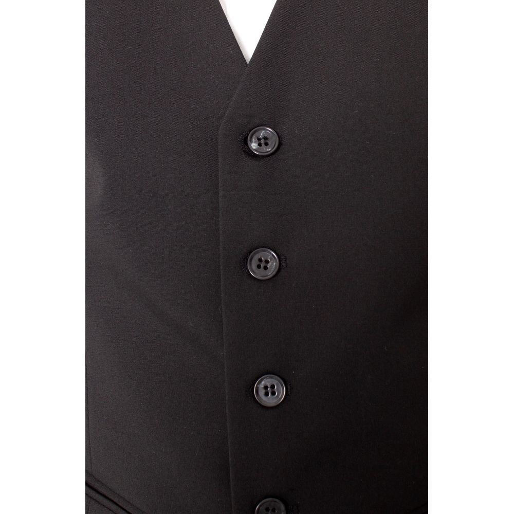 Black Polyester Waistcoat